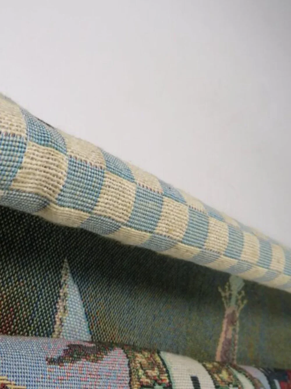 Vintage Birdhouse Woven Wall Tapestry Hanging Pole Included cottagecore 33